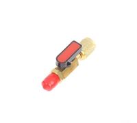 Adaptador de válvula de bola HVAC de aleación de latón, válvula de cierre manual de 1/4 pulgadas para aplicaciones de carga y recuperación R134A R22 R410A (BV-A01 rojo)
