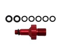Adaptador de válvula de bomba de aire de choque trasero de bicicleta para uso con Rockshox, para Monarch, para DT XMM y ajuste de presión de suspensión (rojo)