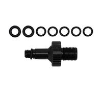 Adaptador de válvula de bomba de aire de choque trasero de bicicleta para uso con Rockshox, para Monarch, para DT XMM y ajuste de presión de suspensión (negro)