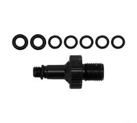 Adaptador de válvula de bomba de aire de choque trasero para bicicletas compatible con Rockshox, para Monarch, DT XMM, reductores de presión con material de aleación de aluminio (negro)