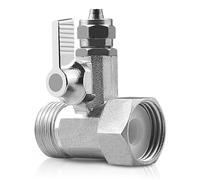 Adaptador de válvula de cierre en T, 3/8 x 3/8 x 1/4, tubo de cierre, adaptador para conectar 2 dispositivos, conexión de agua