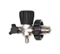 Adaptador de válvula de cilindro de buceo G5/8-14 DIN a 7/16-20 UNF Acero inoxidable para recarga y control de presión