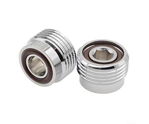 Adaptador de válvula de cilindro de buceo G5/8 rosca para válvulas DIN para conectar con reguladores de yugo en aplicaciones de gas mixto (2 piezas)