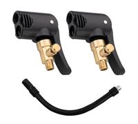Adaptador de válvula de coche, latón, 2 unidades, adaptador de válvula de neumáticos, 8 mm, manguera para inflador de neumáticos de 17,5 cm, portaneumáticos de neumáticos, manguera de inflado de