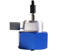 Adaptador de válvula de gas propano azul con manómetro e interruptor de purga para piscina, conector de tanque LP de aluminio con válvula de ventilación para piezas de drenaje de piscina (BY021)