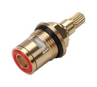 Adaptador de válvula de grifo de repuesto universal de 1/2 pieza, cartucho de latón for grifo de baño, núcleo interior(Anti-clockwise)