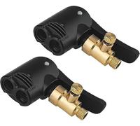 Adaptador de válvula de neumático de coche 2 unids bomba de punta de latón inflado adaptador de válvula americano y francés adaptador de conexión de válvula para inflador de neumáticos de motocicleta