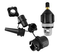 Adaptador de Válvula, Inflable Válvula Adaptador Accesorios con 4 Estándares, Bomba de Multifunción Aire Convertidor, Adaptador Inflable para Sup Válvulas Kayak Barco Cama Canoa Inflable