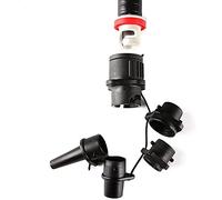Adaptador de válvula para bote inflable, adaptador de válvula de surf paddle, adaptador de válvula universal con 4 boquillas de gas para tabla de remo, canoa, bote inflable, cama hinchable, etc