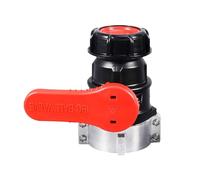 Adaptador de válvulas de bola de 75 mm de gran resistencia, de aluminio, ABS, resistente a la erosión, para tanques de agua, control de drenaje, barriles de lluvia, válvulas de drenaje con doble