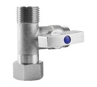Adaptador de válvulas de conector en T, válvulas de parada fáciles de instalar, instalaciones simples para pulverizador de bidé de mano y suministro de agua de inodoro, conector de tanques de inodoro