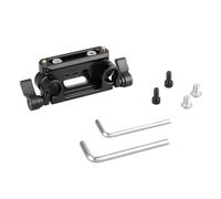 Adaptador de varilla de aluminio de doble puerto de 15 mm, bloque deslizante de rosca de 1/4 pulgadas para cámara de agujero, abrazadera de tubo, accesorios de abrazadera de tubo