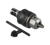 Adaptador de vástago de 3/4 pulgadas a portabrocas cónicas B16 con llave, rosca UNF de 1/2-20 conexión magnética de acero para vástago Weldon, rango de sujeción de 1,5-13 mm, gris (2)