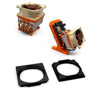 Adaptador de ventilador compatible con GeeekPi Low Profile Plus Cooling System y Noctua 60 mm NF A6x20 NF A6x25 Premium Ventilador Adaptador (Negro)