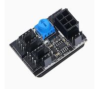 Adaptador de ventilador de 3 pines de 4 pines PWM PC chasis ventilador de refrigeración Hub 8 vías divisor 12 V controlador de velocidad con puerto de alimentación de 6 pines