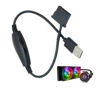 Adaptador de ventilador de chasis - Conector USB de 3 pines/4 pines | Para Computadora Escritorio Dispositivos Electrónicos Sistema de Enfriamiento Mantenimiento del Coche