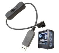 Adaptador de ventilador USB, 3-Pin/4-Pin USB PWM Convertidor - Conector de Ventilador con manguito | Para Computadora Escritorio Dispositivos Electrónicos de Enfriamiento Mantenimiento del