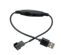 Adaptador de ventilador USB, conector PWM USB de 3 pines/4 pines, adaptador de velocidad de ventilador completo, para PC, computadora, escritorio, dispositivos electrónicos, de refrigeración