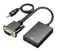 Adaptador de VGA macho a HDMI hembra de alta definición con clavija de 3,5 mm