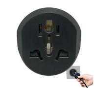 Adaptador de Viaje a Tipo F - Convertidor alemán, de Viaje Manual | Adaptador Alemania con compatibilidad Europea, Islandia, España, Italia, Toma de Corriente