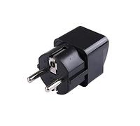 Adaptador de viaje Adaptador de enchufe universal de Europa AC 250V 10A Enchufe de la UE Energía de la UE Universal RU ES Conversión de EE. UU. Enchufe convertidor de enchufe de Europa(Negro)