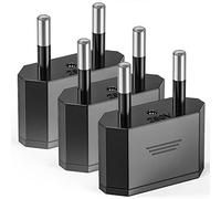 Adaptador de viaje Ancable de 2 pines a la UE, 3 unidades de Alemania Europ, América, México, Canadá, Egipto, España, enchufe con fuente de alimentación de EE. UU