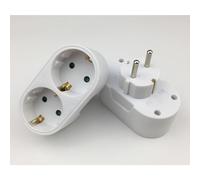 Adaptador de viaje con toma de tierra para Sudáfrica a Europa, compatible con voltaje universal, modifica tomas de corriente, certificado por