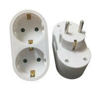 Adaptador de viaje con toma de tierra para Sudáfrica a Europa, soporte de voltaje universal, modifica toma de corriente eléctrica, certificado por