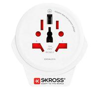Adaptador de viaje con USB-A (Tipo de enchufe de red de adaptador de viaje: Tipo E+F (CEE 7/7), Blanco)