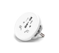 Adaptador de Viaje de uno a Varios con Enchufe alemán 10A 250V 2300W Blanco Compacto y Seguro Ideal para Uso en Europa