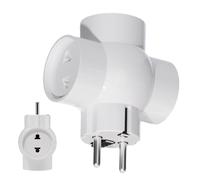 Adaptador De Viaje Enchufe De Conversión Múltiple: Compatible Con Europa, Alemania Y Rusia, Toma De Extensión De Salida De CA De 3 Salidas, Convertidor De Corriente Para Viajes Al Extranjero | Adaptad