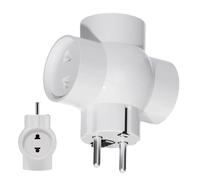 Adaptador de viaje | Enchufe múltiple 16A - 3 enchufes compatible con Alemania Europa Rusia para viajeros