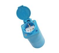 Adaptador de Viaje Europeo - Enchufe de Tipo C EU - Convierte Enchufes Americanos a Europeos para Viajes- Azul