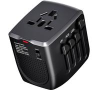 Adaptador de viaje internacional convertidor de voltaje se reduce de 220 V a 110 V para teléfonos celulares, portátiles y rizadores, de Estados Unidos a Reino Unido, Europa, Australia y más de 200