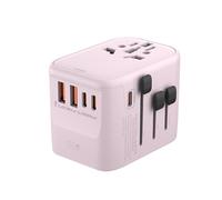 Adaptador de Viaje Internacional GaN65W con 2 USB y 3 Adaptadores de Carga Rápida Tipo C GaN con Enchufe UE, AU, EE. UU. y Reino Unido para Viajes,