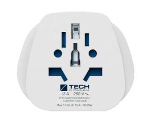 Adaptador de viaje mundial a Estados Unidos (Blanco)