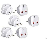 Adaptador de viaje negro de Reino Unido a Unión Europea Pin Q4U Convert Power European Plug Pack de 6
