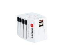 Adaptador De Viaje SKROSS: Del Mundo A Europa 250V 2.5A, 2 X USB MUV