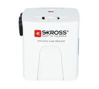 Skross 1.302180 - Adaptador universal de viaje, 2 polos, color blanco