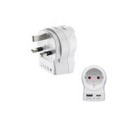 Adaptador de viaje "UE a Reino Unido", 1 x USB-A, 1 x USB-C (PD), 20 W