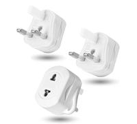 Adaptador de viaje UE/US a UK tipo G 13A | England - Adaptador de enchufe tipo G, 13 A, 3 unidades, compatible con la UE y los Estados Unidos