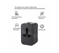 Adaptador de Viaje Universal con Puertos USB + Tipo C, Cargador de Pared con Enchufe de Reino Unido A la UE, Convertidor de CA para EE. UU., UE, Reino