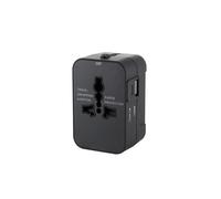 Adaptador de Viaje Universal con Puertos USB + Tipo C, Cargador de Pared con Enchufe de Reino Unido A la UE, Convertidor de CA para EE. UU., UE, Reino