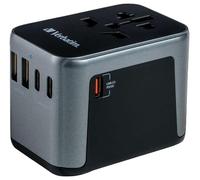 Adaptador De Viaje Universal Con USB, 30W, 2x USB A, 3x USB C - 49545