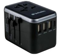 Adaptador De Viaje Universal Con USB, 61W, 3x USB A, 2x USB C - 49546