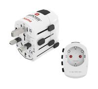 Adaptador de Viaje Universal de 3 Pines para más de 150 países | Adaptador de viaje en todo el mundo con fusible, adaptador de enchufe para Estados Unidos, Reino Unido, Australia, China