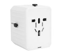 Adaptador de viaje universal Global Voyager, enchufe seguro y fiable con 4 puertos USB, carga rápida para tus aventuras por todo el mundo, ideal