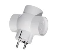 Adaptador de viaje universal | Toma de pared con 3 entradas - Adaptador de corriente 16A para estancias en Europa, Alemania, Rusia y Destinos Internacionales