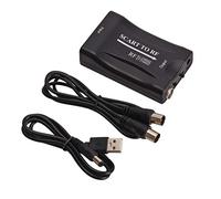 Adaptador de video convertidor de euroconector a RF de 67,25 MHz/61,25 MHz con cable USB/RF para euroconector a RF