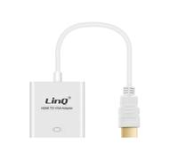 Adaptador de vídeo de HDMI macho a VGA hembra 1080 p de LinQ - Blanco